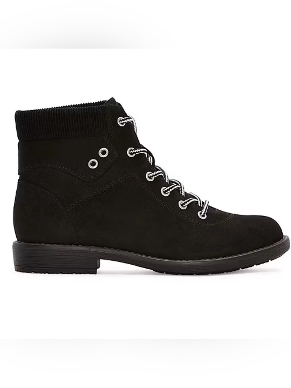 St. John's Bay Womens Ryder Stacked Heel Booties, US 7.5 Medium, Black New